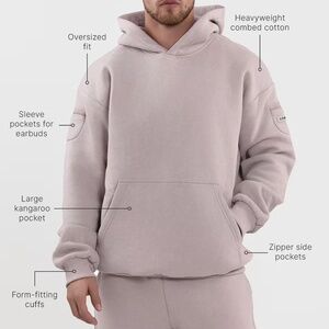 COMFRT Travel Essentials Hoodie in Bark | Size L